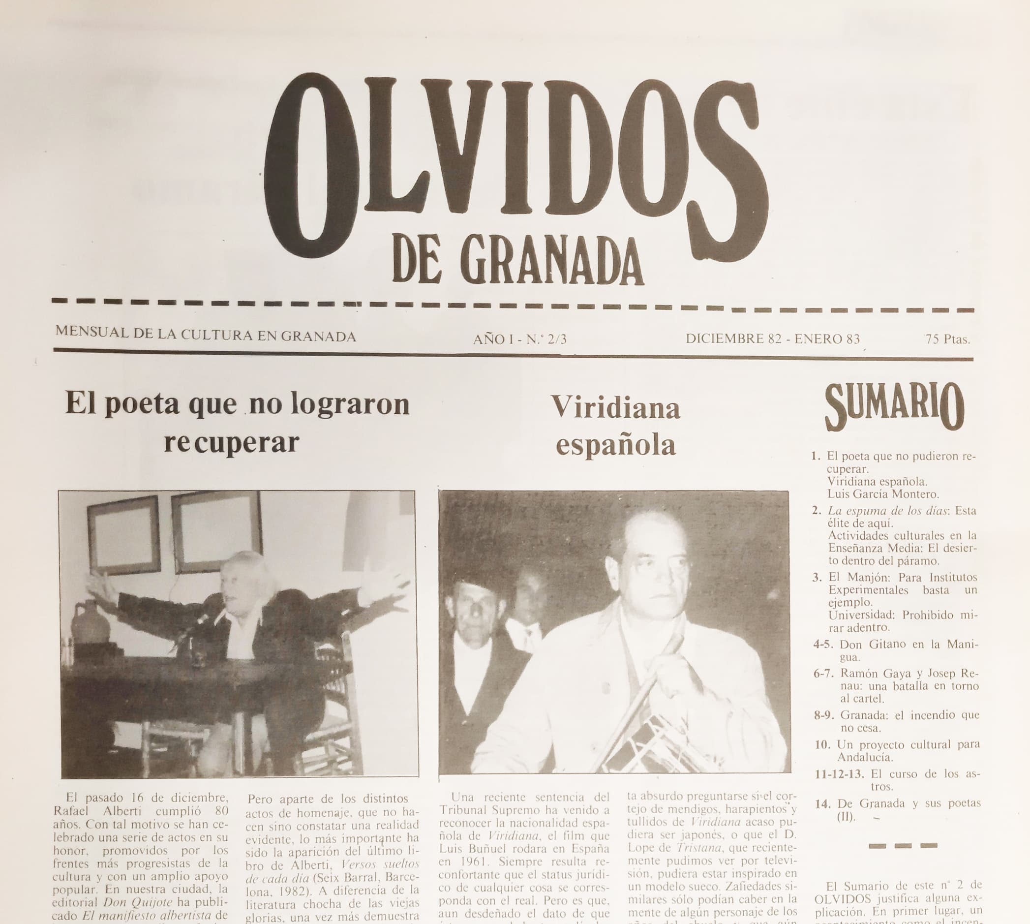 Olvidos de Granada — Primera época (II)